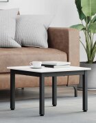 vidaXL Масичка за кафе Бяло 50 x 50 x 36 см Солидно борово дърво