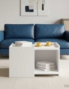 vidaXL Масичка за кафе Бяло 505 x 50 x 33 см Инженерна дървесина