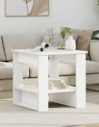 vidaXL Масичка за кафе Бяло 51 x 50 x 50 см Инженерна дървесина