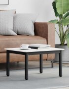 vidaXL Масичка за кафе Бяло 60 x 50 x 36 см Солидно борово дърво