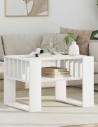 vidaXL Масичка за кафе Бяло 66 x 495 x 45 см Инженерна дървесина