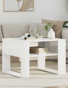 vidaXL Масичка за кафе Бяло 66 x 53 x 45 см Инженерна дървесина