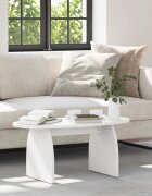 vidaXL Масичка за кафе Бяло 80 x 40 x 35 cm Солидно борово дърво