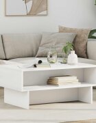 vidaXL Масичка за кафе Бяло 80 x 46 x 35 см Инженерна дървесина