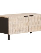vidaXL Масичка за кафе Бяло 80 x 50 x 40 cm Солидно мангово дърво