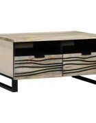 vidaXL Масичка за кафе Бяло 80 x 54 x 40 см Инженерна дървесина