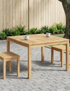vidaXL Масичка за кафе Бяло 80 x 805 x 45 см Солидно акациево дърво