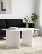 vidaXL Масичка за кафе Бяло 87 x 50 x 45 см Инженерен дървен материал