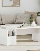 vidaXL Масичка за кафе Бяло 90 x 45 x 35 cm Инженерна дървесина