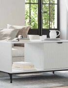 vidaXL Масичка за кафе Бяло 90 x 49 x 46 см Инженерна дървесина