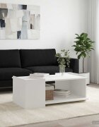 vidaXL Масичка за кафе Бяло 90 x 50 x 33 см Инженерна дървесина