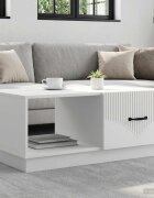 vidaXL Масичка за кафе Бяло 90 x 50 x 37 см Инженерна дървесина