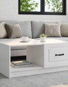 vidaXL Масичка за кафе Бяло 90 x 50 x 37 см Инженерна дървесина