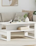 vidaXL Масичка за кафе Бяло 90 x 50 x 40 cm Инженерна дървесина