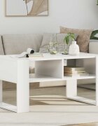 vidaXL Масичка за кафе Бяло 92 x 53 x 45 см Инженерна дървесина
