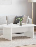 vidaXL Масичка за кафе Бяло 93 x 53 x 33 см Инженерна дървесина