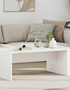 vidaXL Масичка за кафе Бяло 95 x 50 x 34 см Инженерна дървесина