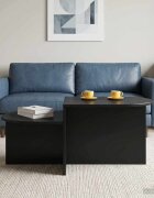 vidaXL Масичка за кафе Черен дъб 100 x 50 x 40 cm Инженерна дървесина