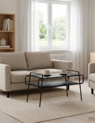 vidaXL Масичка за кафе Черен дъб 100 x 50 x 51 см Инженерна дървесина
