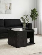 vidaXL Масичка за кафе Черен дъб 505 x 50 x 33 см Инженерна дървесина