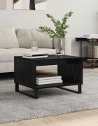 vidaXL Масичка за кафе Черен дъб 60 x 50 x 40 см Инженерна дървесина