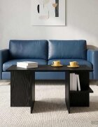 vidaXL Масичка за кафе Черен дъб 87 x 50 x 45 см