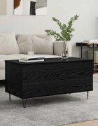 vidaXL Масичка за кафе Черен дъб 90 x 44.5 x 45 см Инженерна дървесина