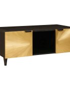 vidaXL Масичка за кафе Черен и златен Размер 100 x 54 x 40 см