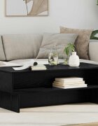 vidaXL Масичка за кафе Черния дъб 100 x 46 x 35 см Инженерна дървесина