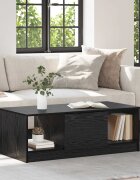 vidaXL Масичка за кафе Черния дъб 102 x 50 x 36 см Инженерна дървесина