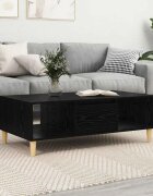 vidaXL Масичка за кафе Черния дъб 102 x 55 x 35 см Инженерна дървесина