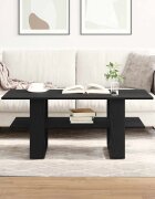 vidaXL Масичка за кафе Черния дъб 102 x 55 x 42 cm Инженерна дървесина