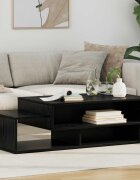 vidaXL Масичка за кафе Черния дъб 105 x 50 x 325 см