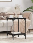 vidaXL Масичка за кафе Черния дъб 40 x 40 x 55 см Инженерна дървесина