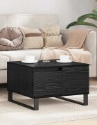vidaXL Масичка за кафе Черния дъб 55 x 55 x 365 см