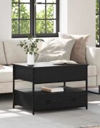 vidaXL Масичка за кафе Черния дъб 70 x 50 x 54.5 см