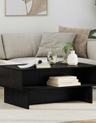 vidaXL Масичка за кафе Черния дъб 80 x 46 x 35 см Инженерна дървесина