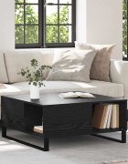 vidaXL Масичка за кафе Черния дъб 80 x 80 x 365 см