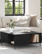 vidaXL Масичка за кафе Черния дъб 80 x 80 x 365 см