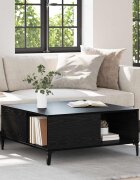 vidaXL Масичка за кафе Черния дъб 80 x 80 x 365 см