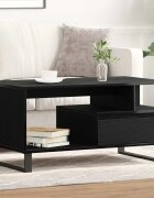 vidaXL Масичка за кафе Черния дъб 90 x 49 x 45 см Инженерна дървесина