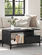 vidaXL Масичка за кафе Черния дъб 90 x 49 x 45 см Инженерна дървесина