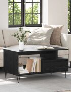 vidaXL Масичка за кафе Черния дъб 90 x 49 x 45 см Инженерна дървесина