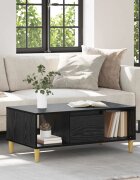 vidaXL Масичка за кафе Черния дъб 90 x 50 x 26.5 см