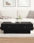 vidaXL Масичка за кафе Черния дъб 90 x 90 x 28 cm Инженерна дървесина