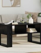 vidaXL Масичка за кафе Черния дъб 92 x 53 x 45 см Инженерна дървесина