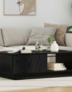 vidaXL Масичка за кафе Черния дъб 95 x 55 x 31 см Инженерна дървесина