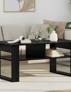 vidaXL Масичка за кафе Черния дъб 96 x 54 x 44 см Инженерна дървесина