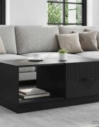 vidaXL Масичка за кафе Черно 90 x 50 x 37 см Инженерна дървесина