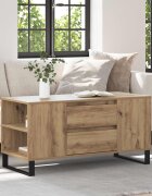 vidaXL Масичка за кафе Дъб 102 x 445 x 50 см Инженерна дървесина
